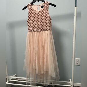 Lilt Peach and Gold Sequin Dress